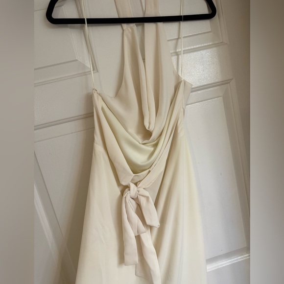 Ivory Halter Low Back Maxi Dress - Picture 5 of 7